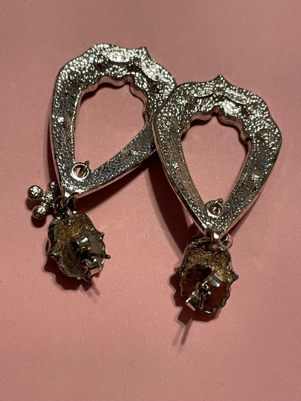 Avon Costume Enamel Rhinestone Pierced Earrings  #7997 - Picture 2 of 4